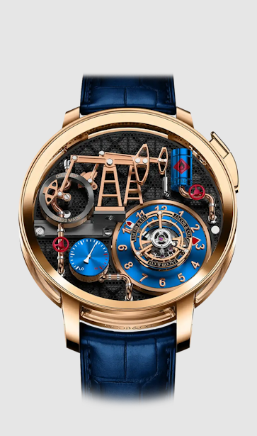 Review Jacob & Co Oil Pump 43mm blue OI110.40.AA.AD.ABALA Replica watch